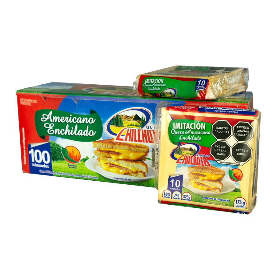 QUESO AMERICANO ENCHILADO EN REBANADAS